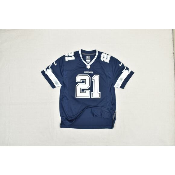 Dallas Cowboys Football Jersey Mens Large NFL Ezekiel Elliott 21 Nike - Picture 2 of 8